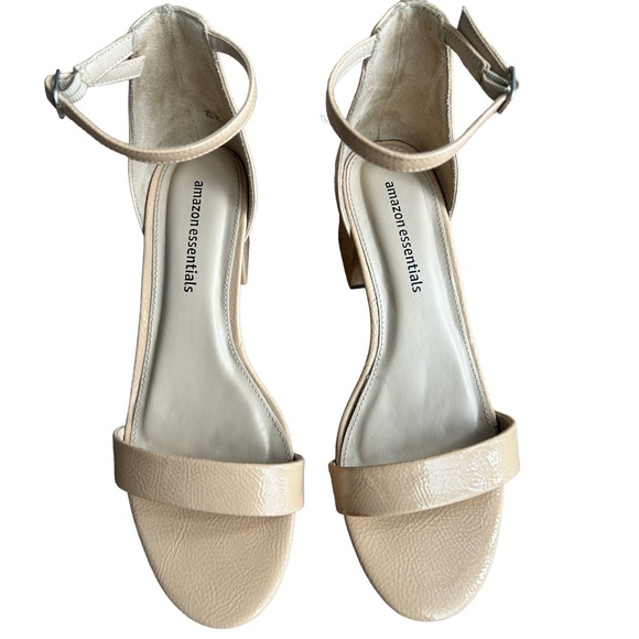 Amazon Essentials Nude Two Strap Heeled Sandal: size 8.5 - Picture 2 of 3